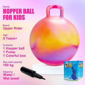 Upper Rider Hopper Ball orange with handle for outdoor fun