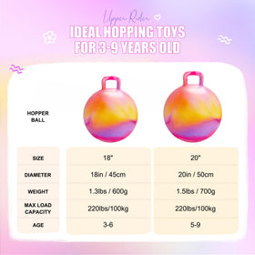 Upper Rider Hopper Ball pink indoor play action