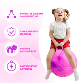 Upper Rider non slip bottom and textured handle stabilize every bounce