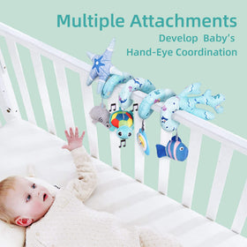 Upscale Trail Deluxe fish teether toy soothes gums and encourages grasping.