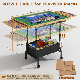 Upvercy two-drawer storage section for organized puzzle pieces