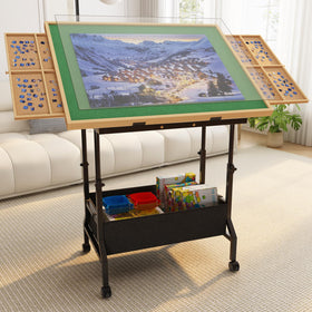 Upvercy puzzle table with height adjust for comfortable sofa seating