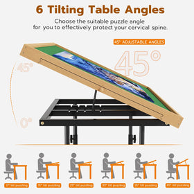 Upvercy non-slip surface and edge stoppers protect puzzles during tilts