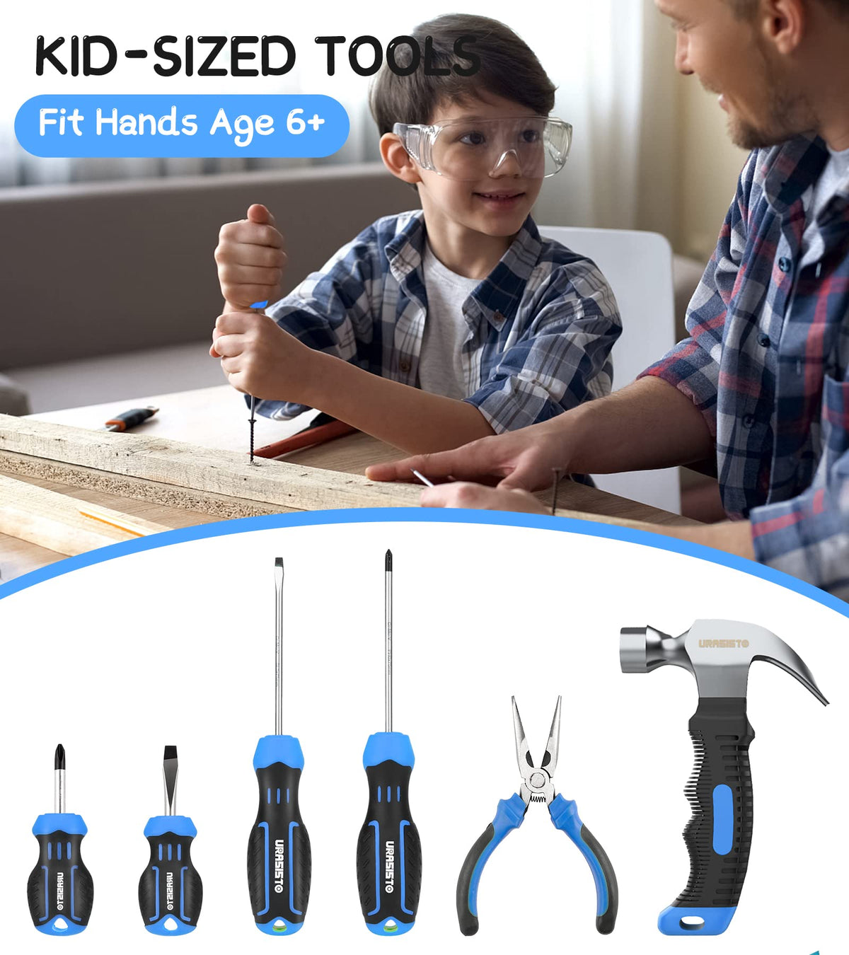 URASISTO measuring tape in kit for quick kid friendly measurements