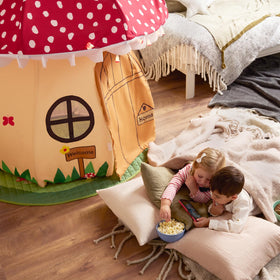 Urban Creations Enchanted Mushroom Tent tool-free assembly for quick setup.