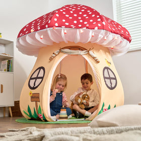 Urban Creations Enchanted Mushroom Tent with non-slip mat ensures safe play.