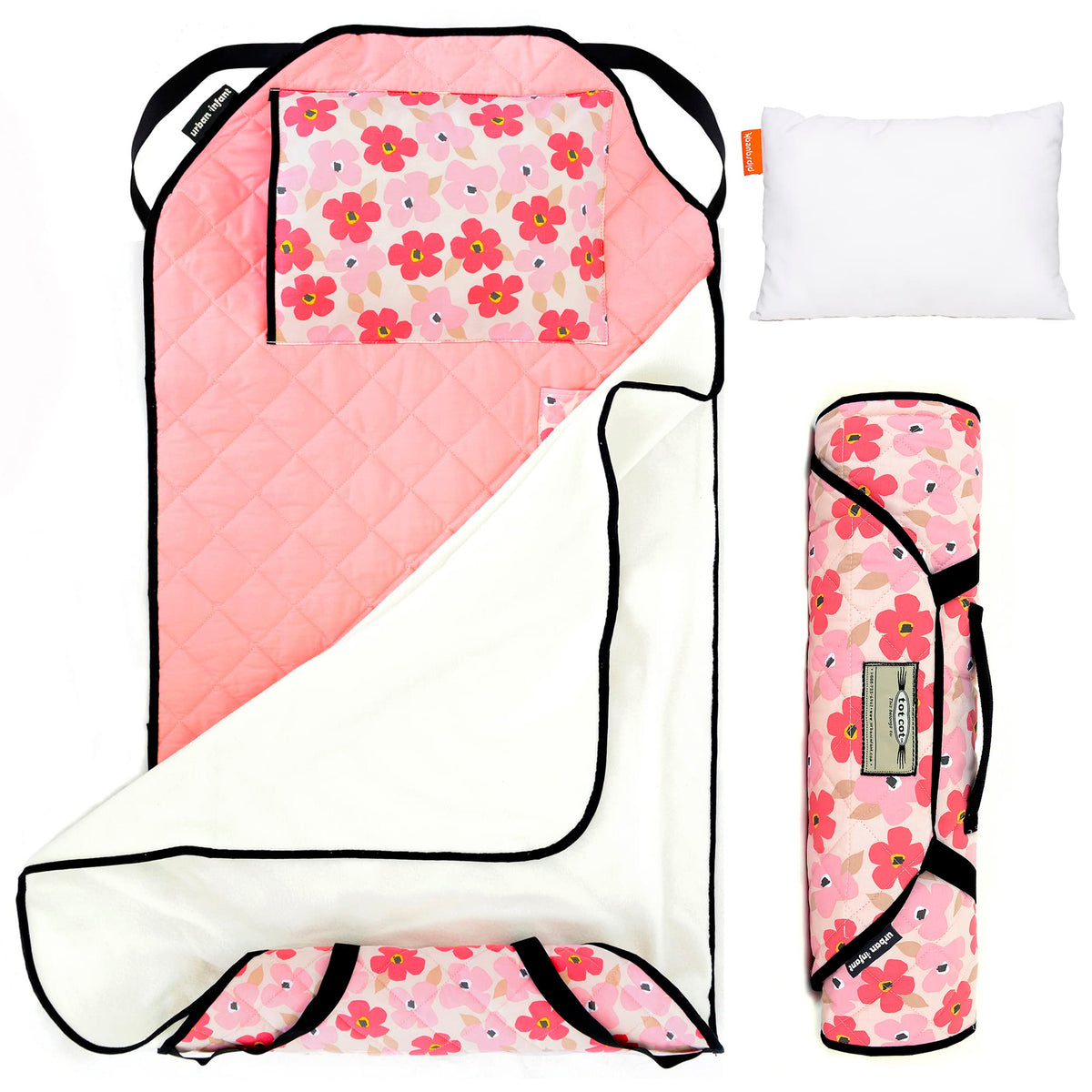 Urban Infant Tot Cot Nap Mat cover with blanket and pillow for preschool days