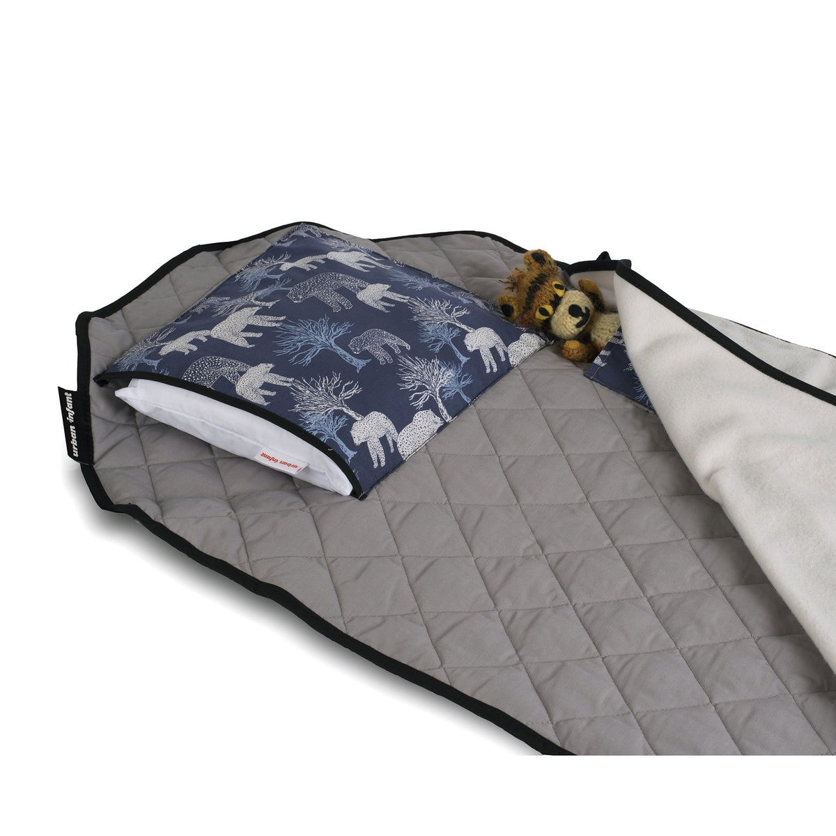 Urban Infant Tot Cot Nap Mat with a double-sided no-pill fleece blanket for warmth.