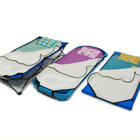 Urban Infant Tot Cot Nap Mat elastic bands securing corners for a tidy nap