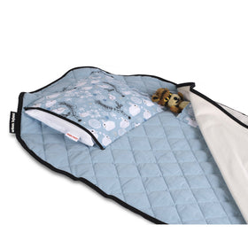 Urban Infant nap mat pillow removable for easy washing and quick refresh.