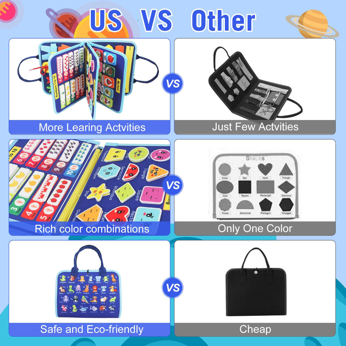 URBAN TOYS Busy Board buttons boost finger dexterity for daily tasks