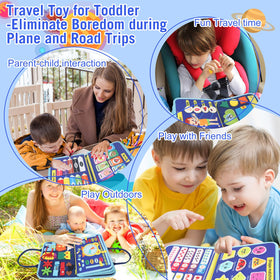 URBAN TOYS Busy Board with laces enhances tactile exploration and sequencing