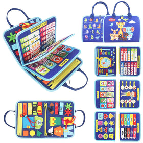 URBAN TOYS Montessori Busy Board travel-friendly compact design for car and plane