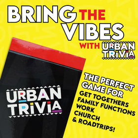Urban Trivia players gathered around table, perfect for adult game nights.