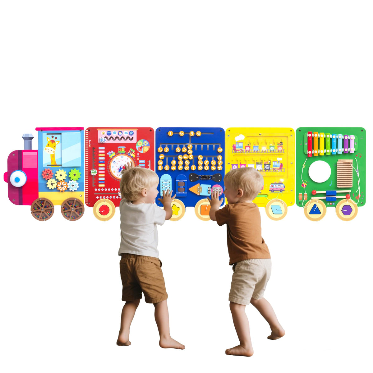 UREDISO Train Activity Wall Panel front view for active learning.