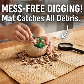 Uregoio 12 dinosaur eggs dig kit gift-ready box makes a ready-made surprise.