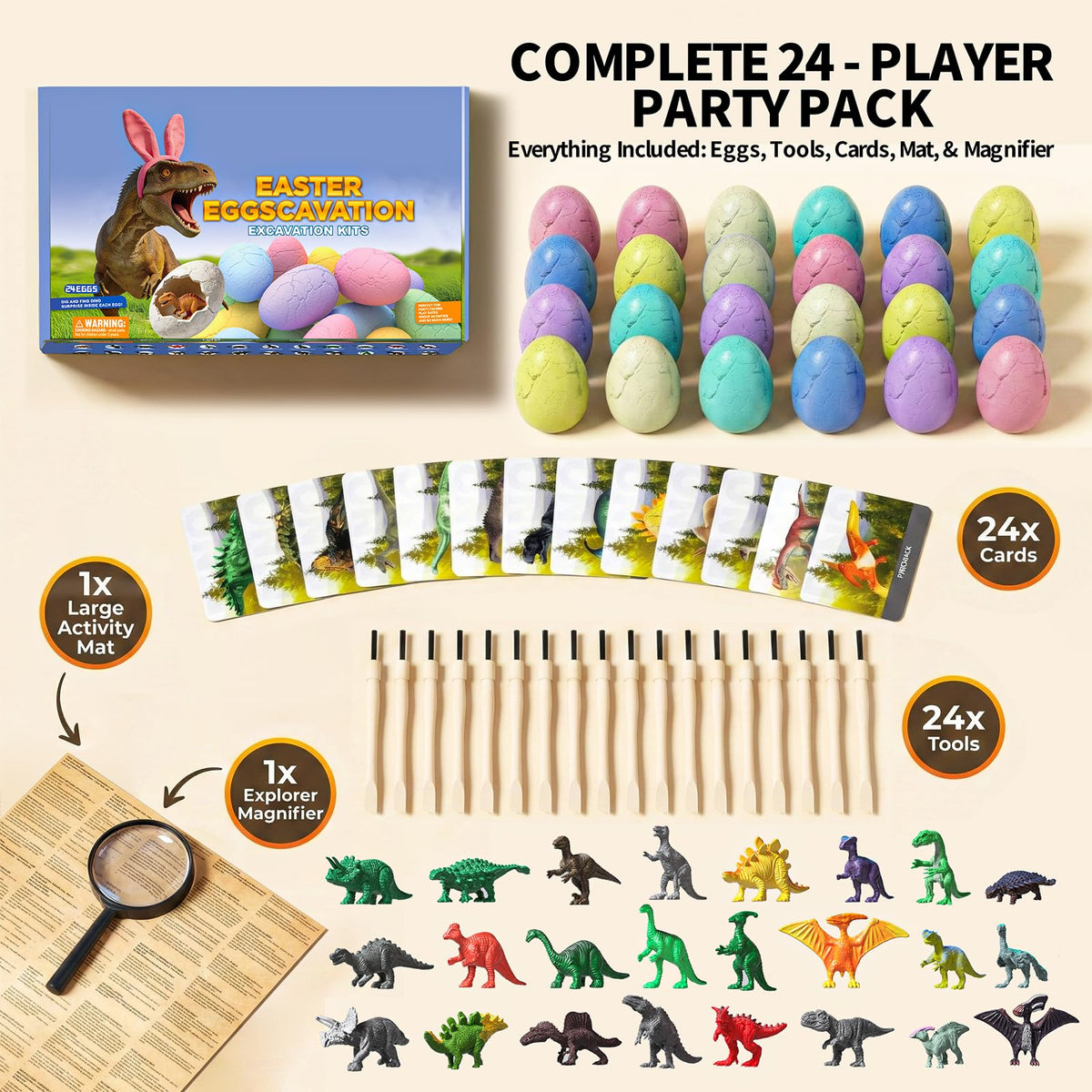 Uregoio dino eggs digging tools with dual-ended chisels for precise excavation