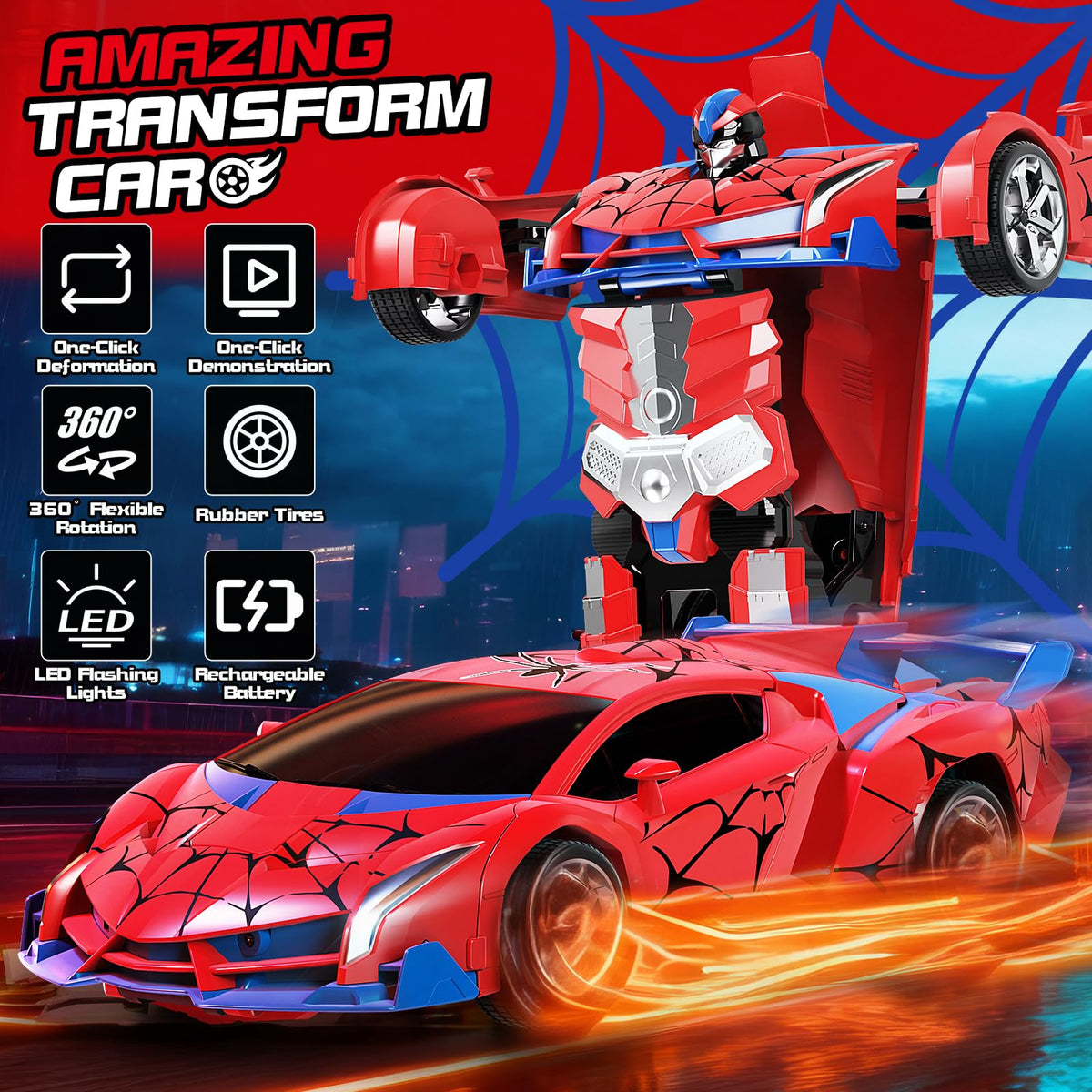 Uregoio transforming RC car in robot mode for 2-in-1 play.