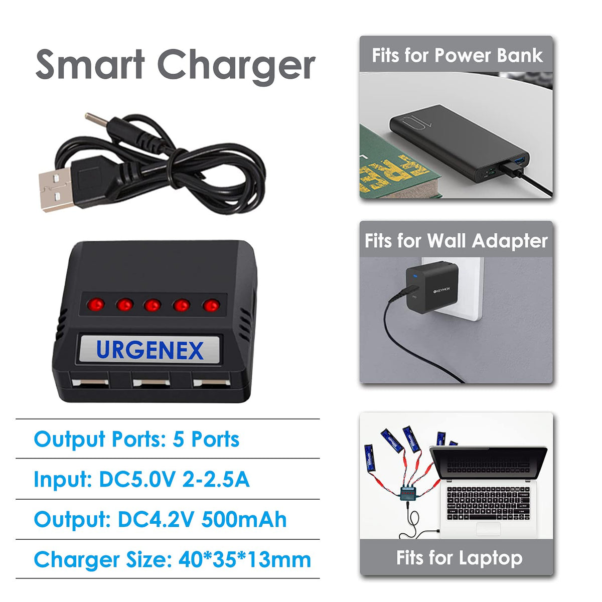 URGENEX 3.7V 600mAh battery for V929 drone, consistent energy