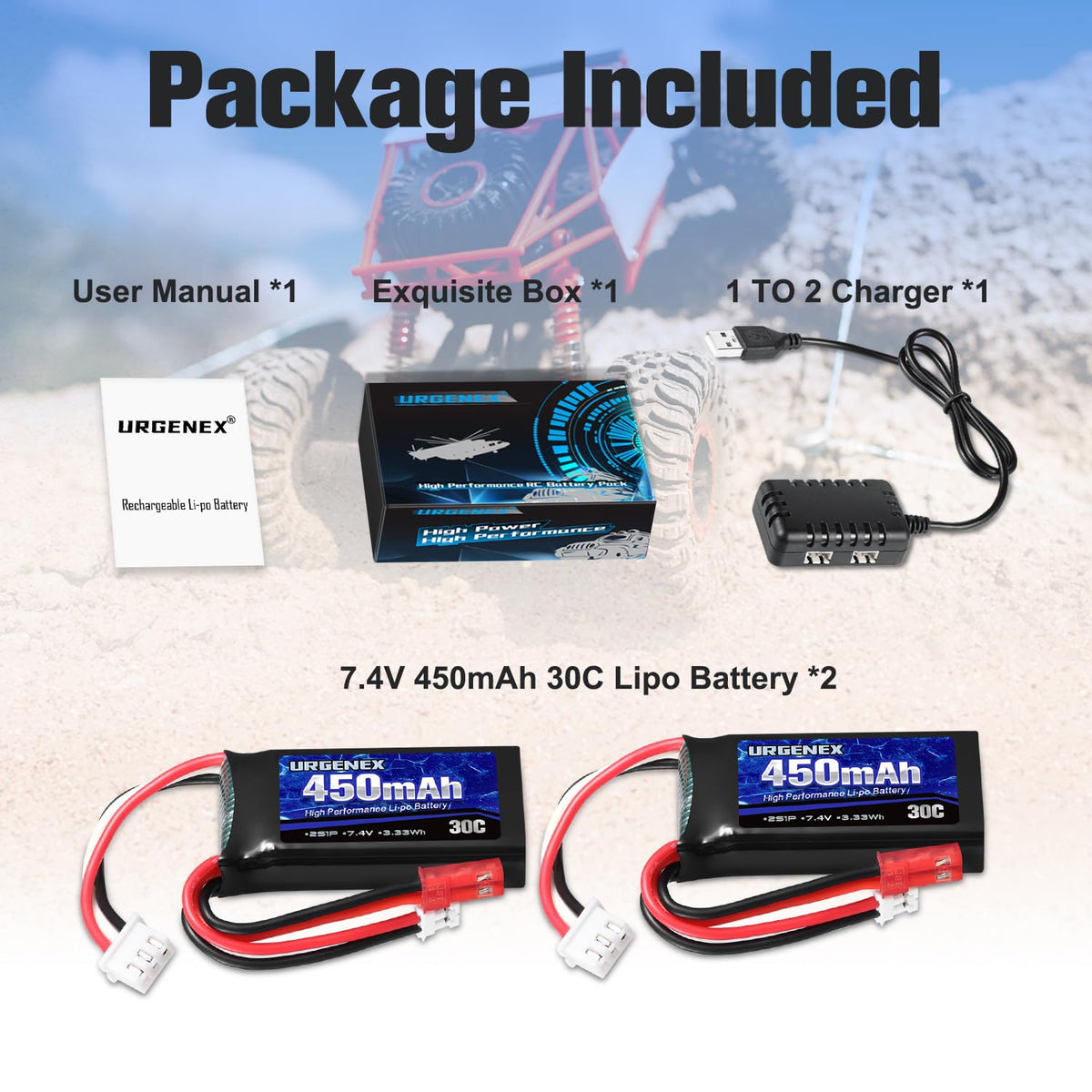 URGENEX 500-cycle life promises long-term RC power with care