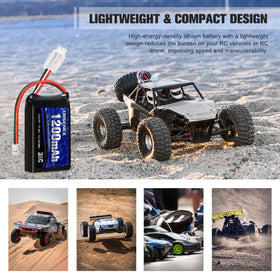 URGENEX SCX24 battery PH2.0 plug, easy hookup across RC models.