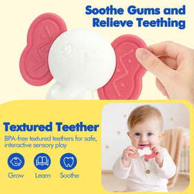 URMYWO elephant teether with soft texture for soothing teething