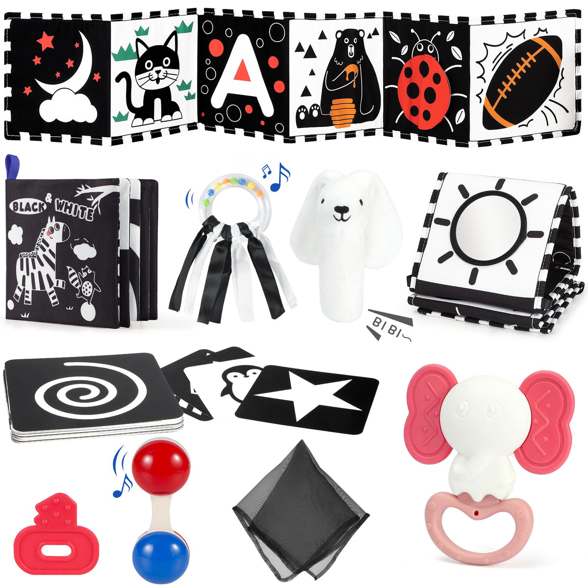 URMYWO high-contrast baby book enhances early visual exploration during tummy time