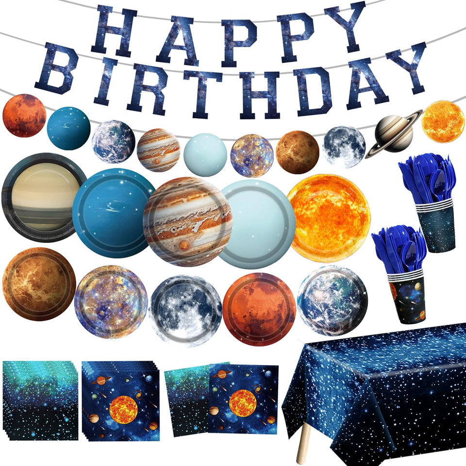 UROINEPA space banner brightens birthday decor for kids' party