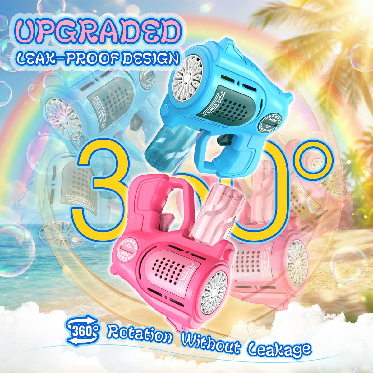 UROINT bubble solution bottles 2-pack ready for quick play