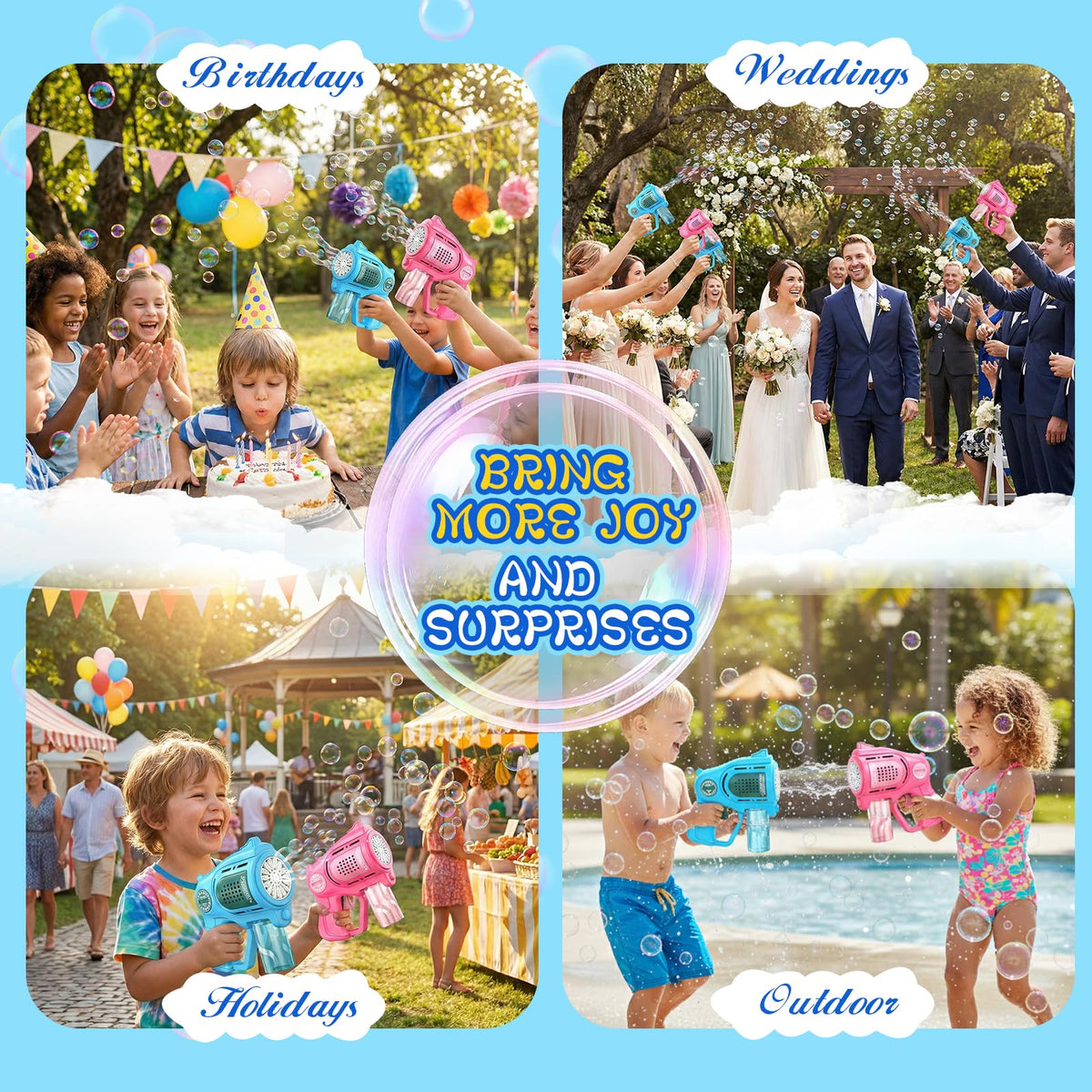 UROINT kids playing with bubbles outdoors enjoying active imagination