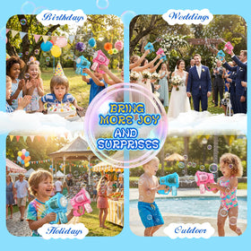 UROINT kids playing with bubbles outdoors enjoying active imagination