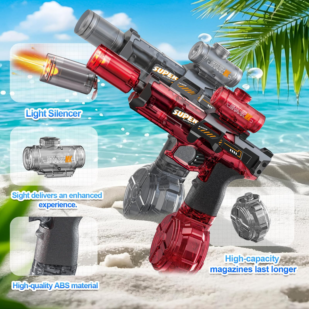 UROINT water gun capable of a 26-foot range for distant targets.