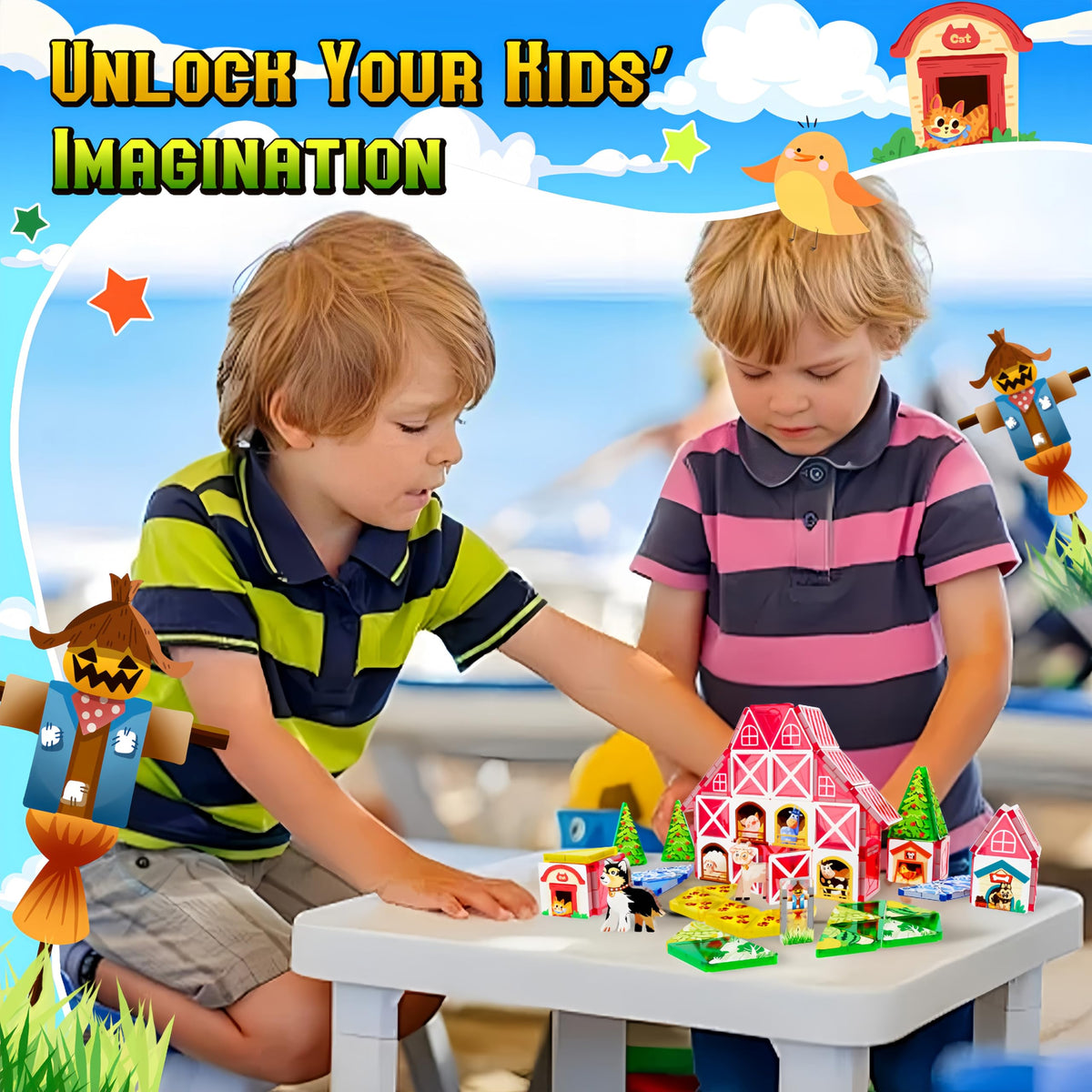 URRLUNA ABS plastic magnets ensure safe, durable play