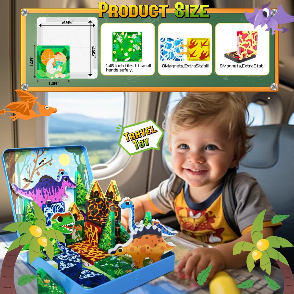 URRLUNA mini tiles let kids build dino habitats and volcanoes