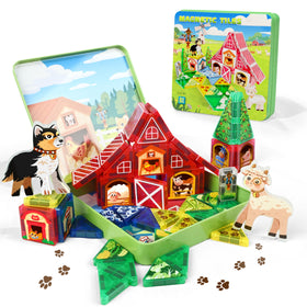 URRLUNA travel case farm tiles for quiet, on-the-go learning