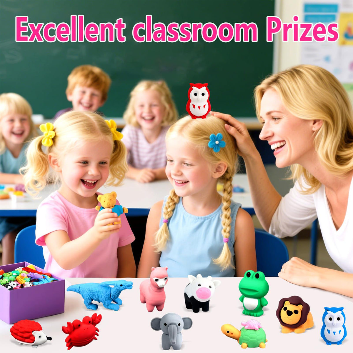 URSKYTOUS desk pets variety with animals for collection and play