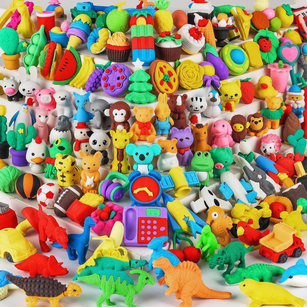 URSKYTOUS animal erasers puzzle pack for pencil cases and classroom fun