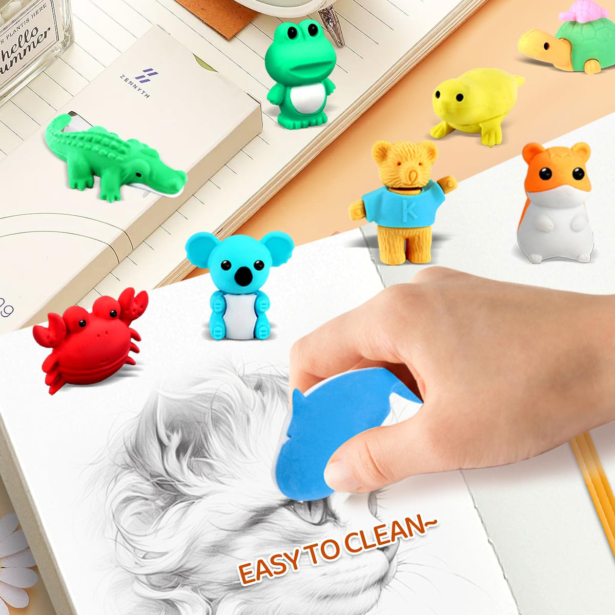 URSKYTOUS Goody Bag Treasures Erasers offer playful surprises for kids.