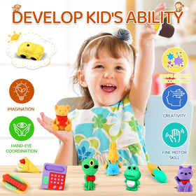 URSKYTOUS puzzle erasers 1inch size ideal for pencil cases and rewards with easy reassembly.