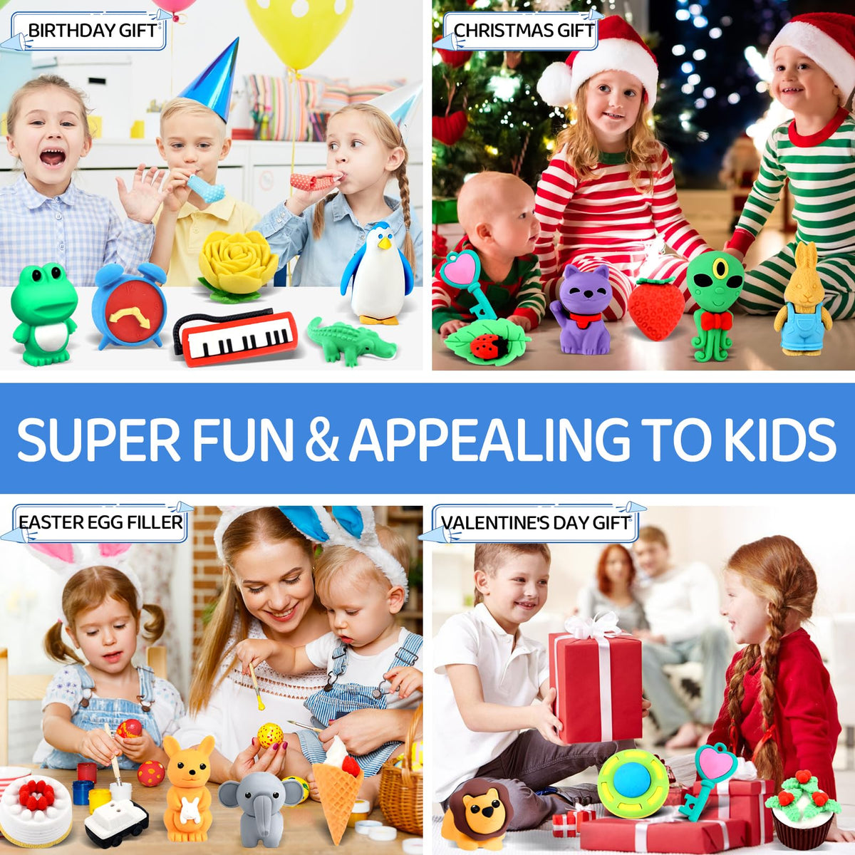 URSKYTOUS puzzle erasers pack encouraging reassembly and interactive play