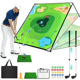 URUQ golf chipping game large target mat for backyard practice and family fun