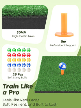 URUQ rubber-base hitting mat protects clubs and provides solid feedback