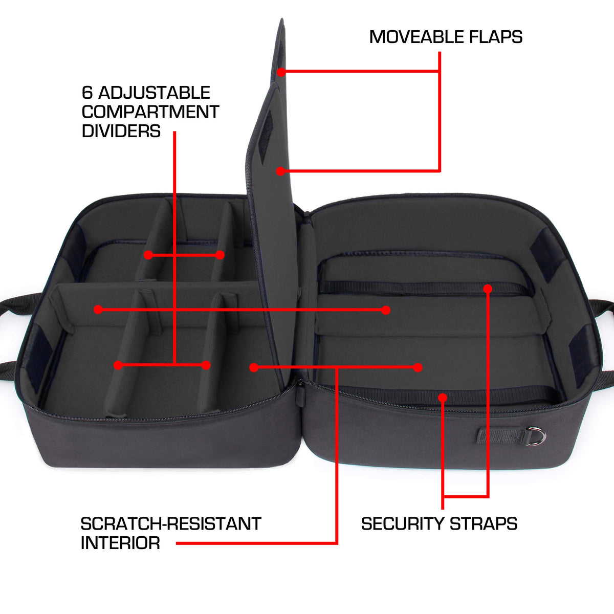 USA Gear XL MTG Bag elastic security strap keeps decks secure during travel