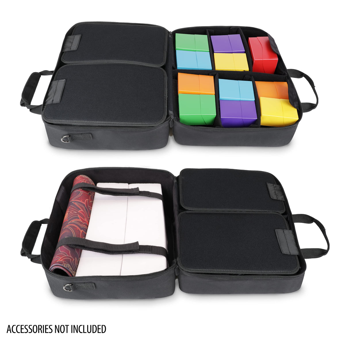 USA Gear XL MTG Bag spacious compartment keeps decks, mats, and boxes organized