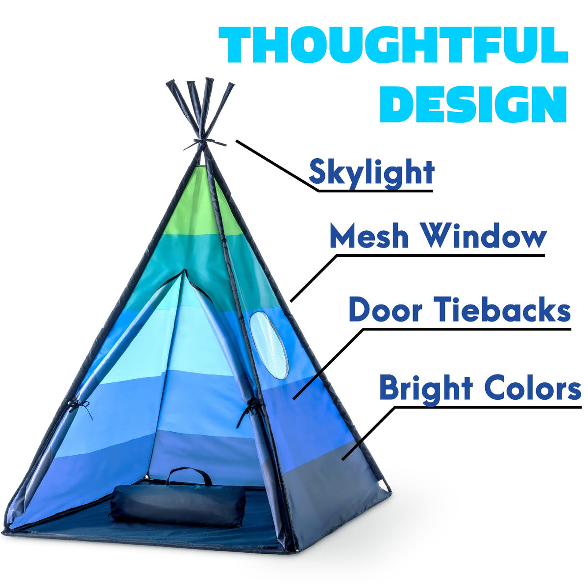 USA Toyz Happy Hut Teepee Tent easy to clean with damp cloth