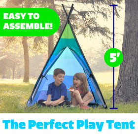USA Toyz Happy Hut Teepee Tent spacious interior fits up to three children