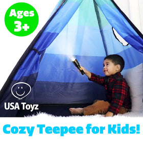 USA Toyz Happy Hut Teepee Tent water-resistant fabric resists spills
