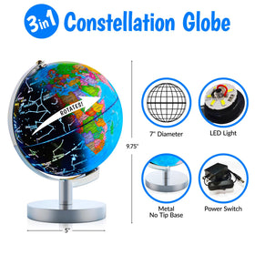 USA Toyz Illuminated Globe desk decor blends learning with stylish room accents.