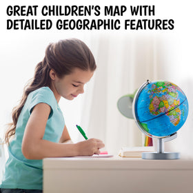 USA Toyz Illuminated Globe guidebook included for quick reference during lessons.