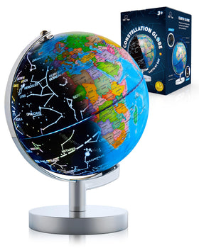 USA Toyz Illuminated Globe on sturdy stand highlights geography for classroom learning.